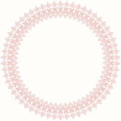 Floral Modern Vector Round Frame