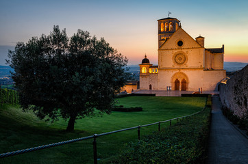 Fototapeta na wymiar Assisi (Umbria) Basilica di San Francesco