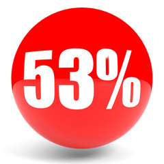 Discount 53 percent off. 3D illustration.