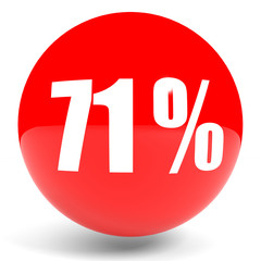 Discount 71 percent off. 3D illustration.