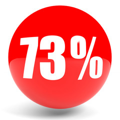 Discount 73 percent off. 3D illustration.