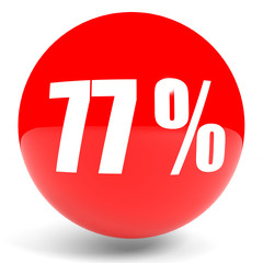 Discount 77 percent off. 3D illustration.