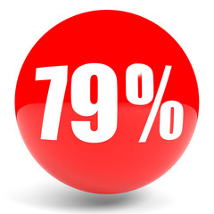 Discount 79 percent off. 3D illustration.