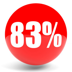 Discount 83 percent off. 3D illustration.