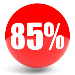 Discount 85 percent off. 3D illustration.