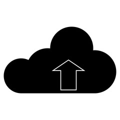single cloud with upload arrow icon
