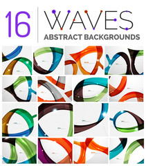 Fototapeta premium Set of dynamic waves