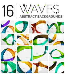Collection of wave abstract backgrounds