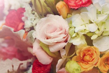 background of flower bouquet in vintage style