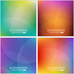 Abstract Creative concept vector multicolored blurred background set. For Web and Mobile Applications, art illustration template design, business infographic and social media, modern decoration
