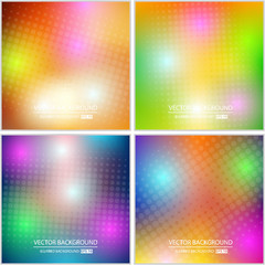 Abstract Creative concept vector multicolored blurred background set. For Web and Mobile Applications, art illustration template design, business infographic and social media, modern decoration