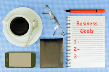 Fototapeta na wymiar Business Goals