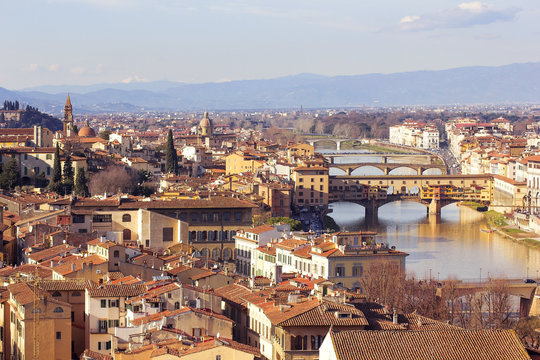 Florence from Piazzale Michelangelo, Tuscany, Italy.