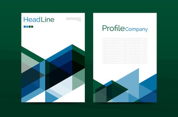 Color business brochure cover vector template