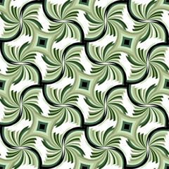 Vector Illustration. Seamless Beautiful Green Geometric pattern. Suitable for textile, fabric and packaging