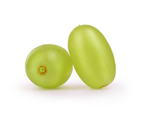 Fresh grape berry closeup isolated on white background