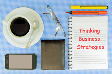 Obraz na płótnie Canvas Thinking Business Strategies