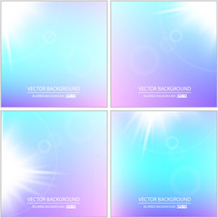 Abstract Creative concept vector multicolored blurred background set. For Web and Mobile Applications, art illustration template design, business infographic and social media, modern decoration