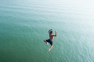 jumping to the river 