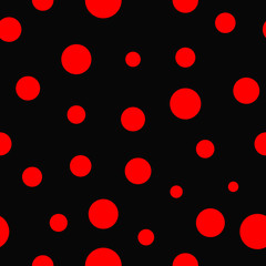 Circle red seamless pattern