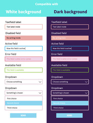 A collection of text forms templates and scribbles for websites