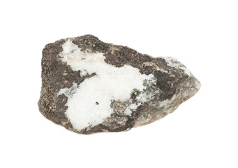 Isolated gray stone on white background
