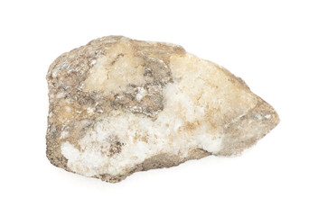 Isolated gray stone on white background