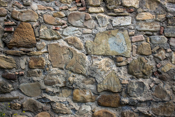 rural stonewall/Typical stone wall in the Ananuri castle