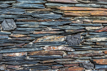 rural stonewall/Typical stone wall in a Caucasus village