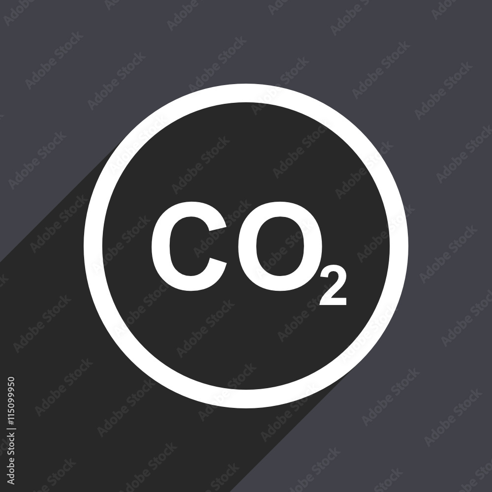 Aufkleber flat design gray web co2 vector icon