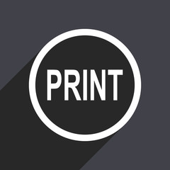 Flat design gray web print vector icon