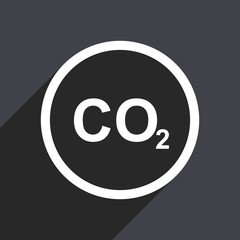 Flat design gray web co2 vector icon