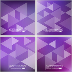 Obraz premium Abstract Creative concept vector multicolored blurred background set. For Web and Mobile Applications, art illustration template design, business infographic and social media, modern decoration