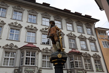 Fototapeta premium Exquisite architecture of the beautiful Swiss city of Schaffhausen
