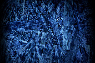 Blue particle board wooden pattern or background 