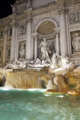 Fototapeta na wymiar Trevi Fountain in Rome - Italy. (Fontana di Trevi)..