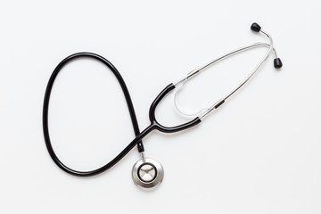 new stethoscope on a white background isolated