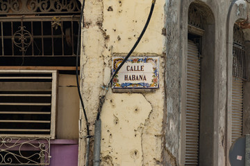 Old Havana  street  sign,Cuba © kenzo