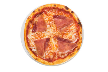 Appetizing pizza isolated on white background