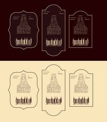 vector vintage label for beer