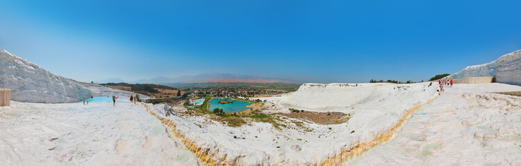 Fototapeta na wymiar Pamukkale Turkey panorama