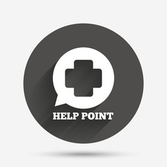 Obraz premium Help point sign icon. Medical cross symbol.