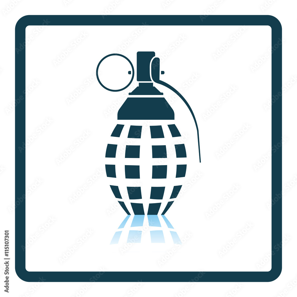 Wall mural defensive grenade icon