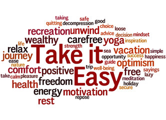 Take it Easy, word cloud concept 9