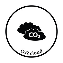 CO2 cloud icon