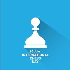 international chess day background . vector chess
