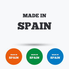 Made in Spain icon. Export production symbol.