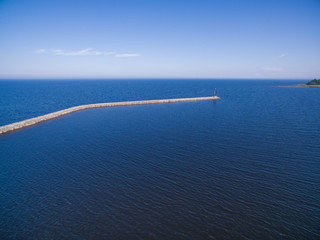 Ladoga lake aerial view