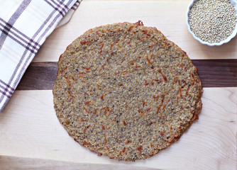Quinoa Pizza Crust, top view