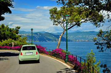 Beautiful road to Portofino from Santa Margherita © pavlobaliukh